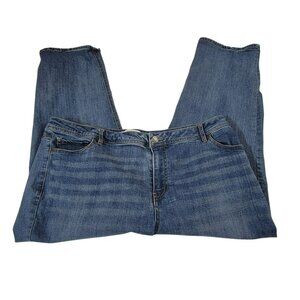 Est 1948 Denim Jeans, Women 16 Curvy, Blue Denim, Straight Leg, Cotton Blend,GUC